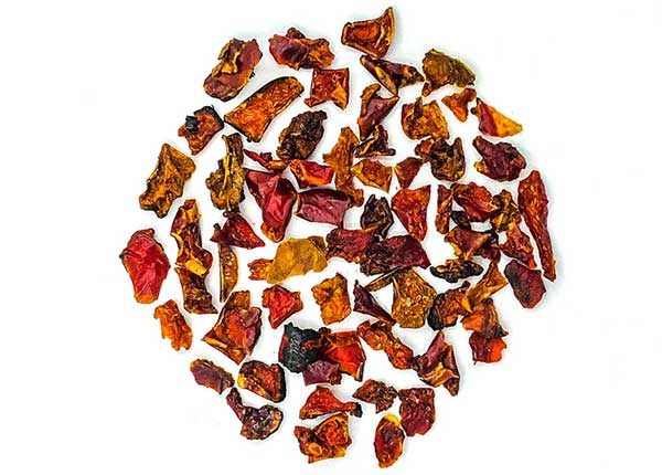 fire roasted dehydrated dried red bell pepper diced